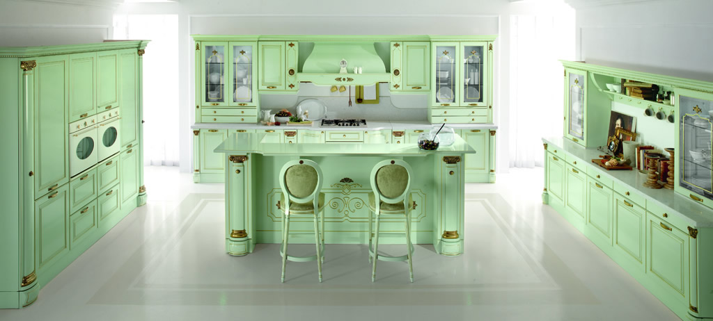 Tomassi Cucine Belle Epoque Laccata Verde Flow