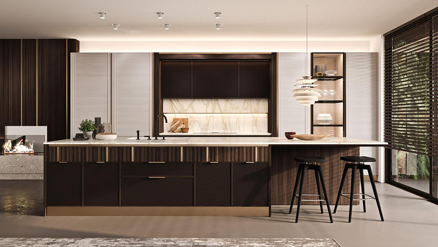 Коричневая кухня Arcari Solferino Italian Chic