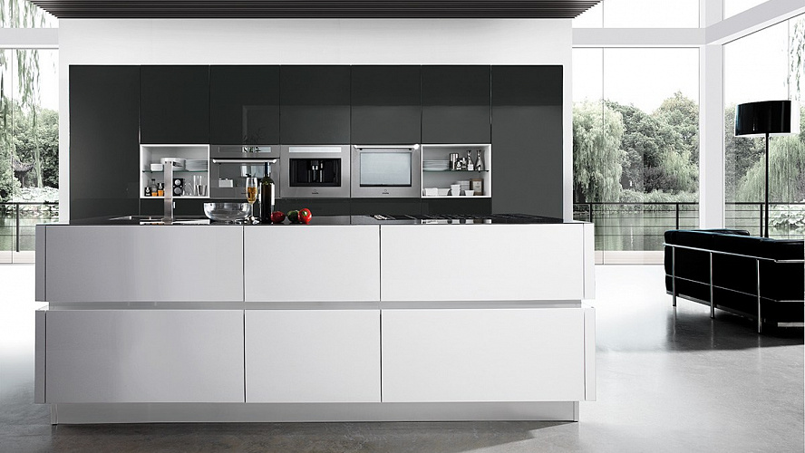 Черная кухня Miton Cucine Limha Eurolux