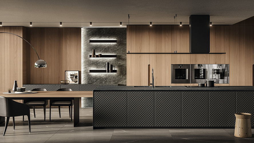 Коричневая кухня Aster cucine Pure Glam 2