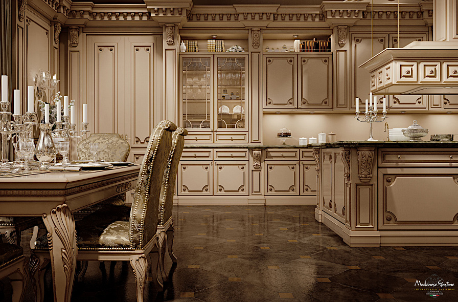 Modenese Gastone Romantica lacquered and patinated