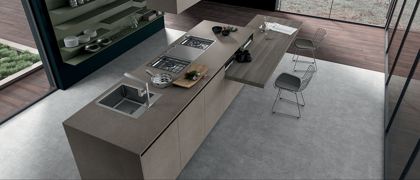 Treo kitchens Design Line B22 Laminam