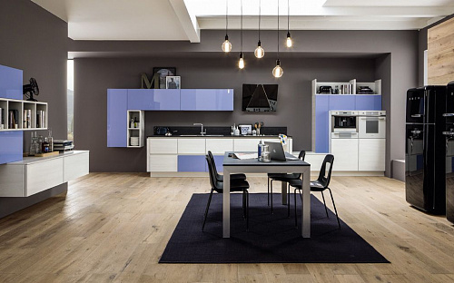 Кухня в современном стиле фиолетовая Arrex Mango