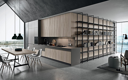 Серая кухня недорого Astra cucine Line 2