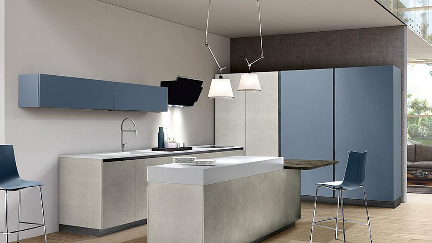 Синяя кухня Spagnol Cucine Miami 05