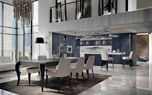 Синяя кухня в стиле модерн Martini Mobili Essenza Pure