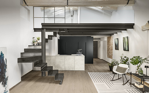 Кухня в стиле модерн черная Mittel Cucine Buen Retiro