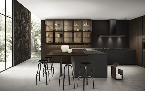 Коричневая кухня Aster cucine Atelier 3