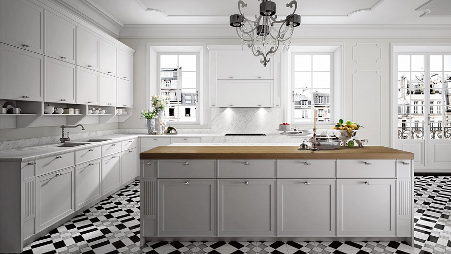 Кухня неоклассика из шпона Miton Cucine Masa