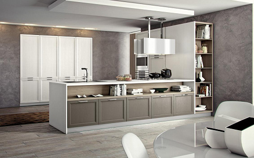Белая кухня в стиле модерн Spagnol Cucine Avenue 04